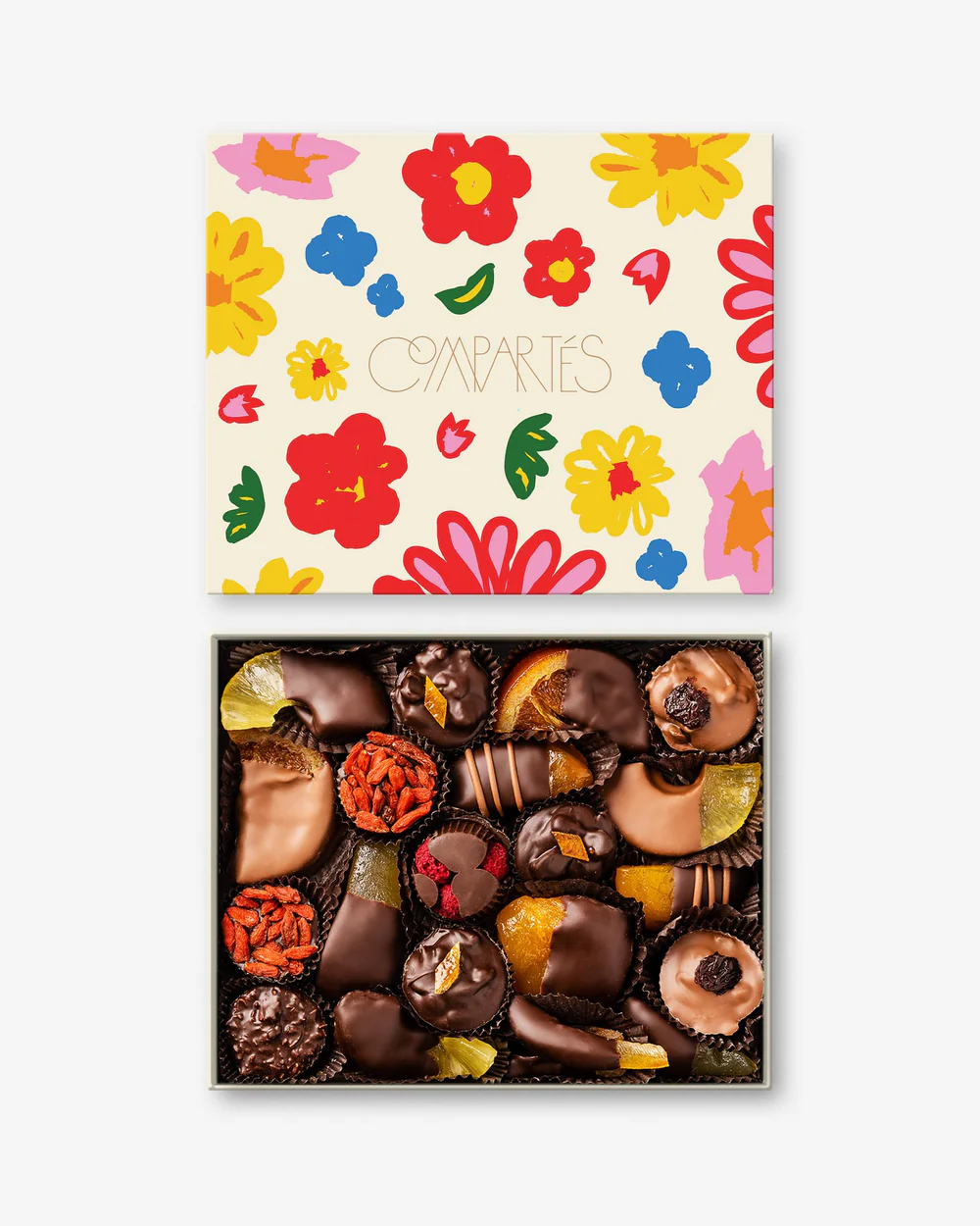 mothers day chocolate dipped fruits - flowers gift box - Compartés