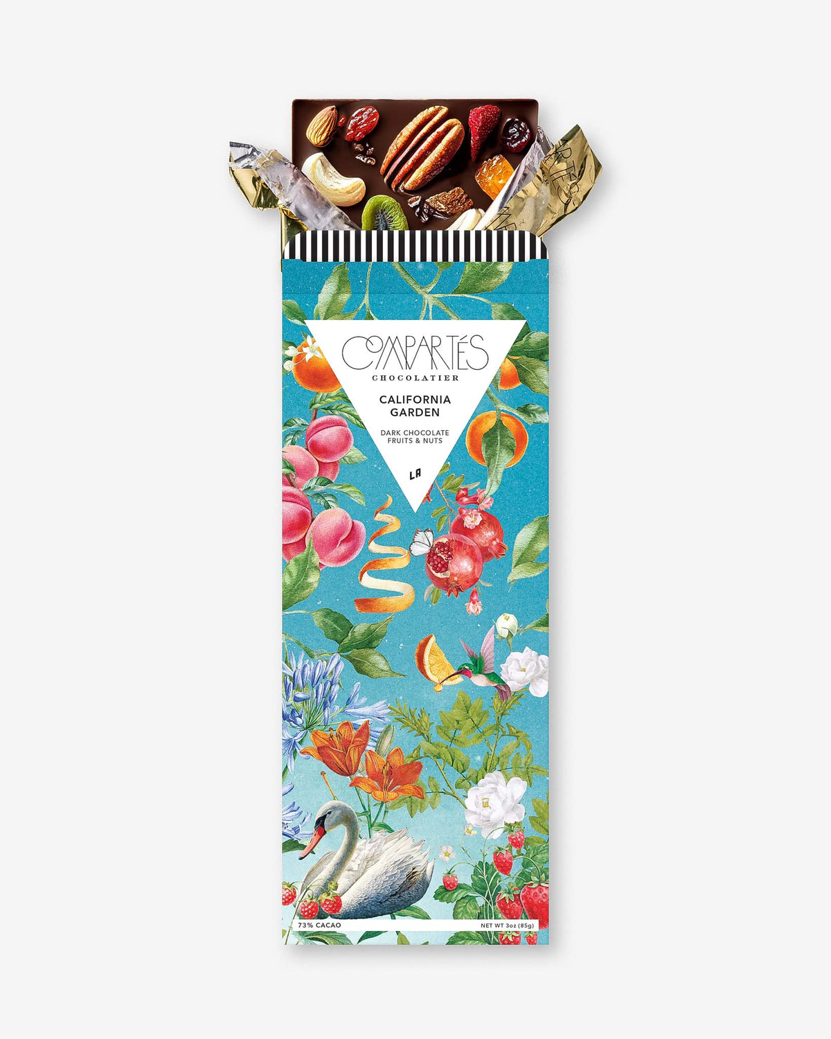 Luxury Dark Chocolate Gift - California Garden Vegan Chocolate Bar - Compartes Los Angeles