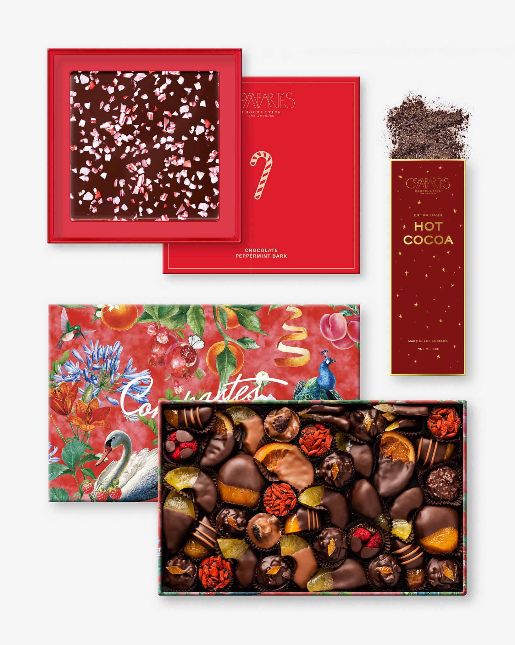 Red Holiday Chocolate Gift Box Bundle