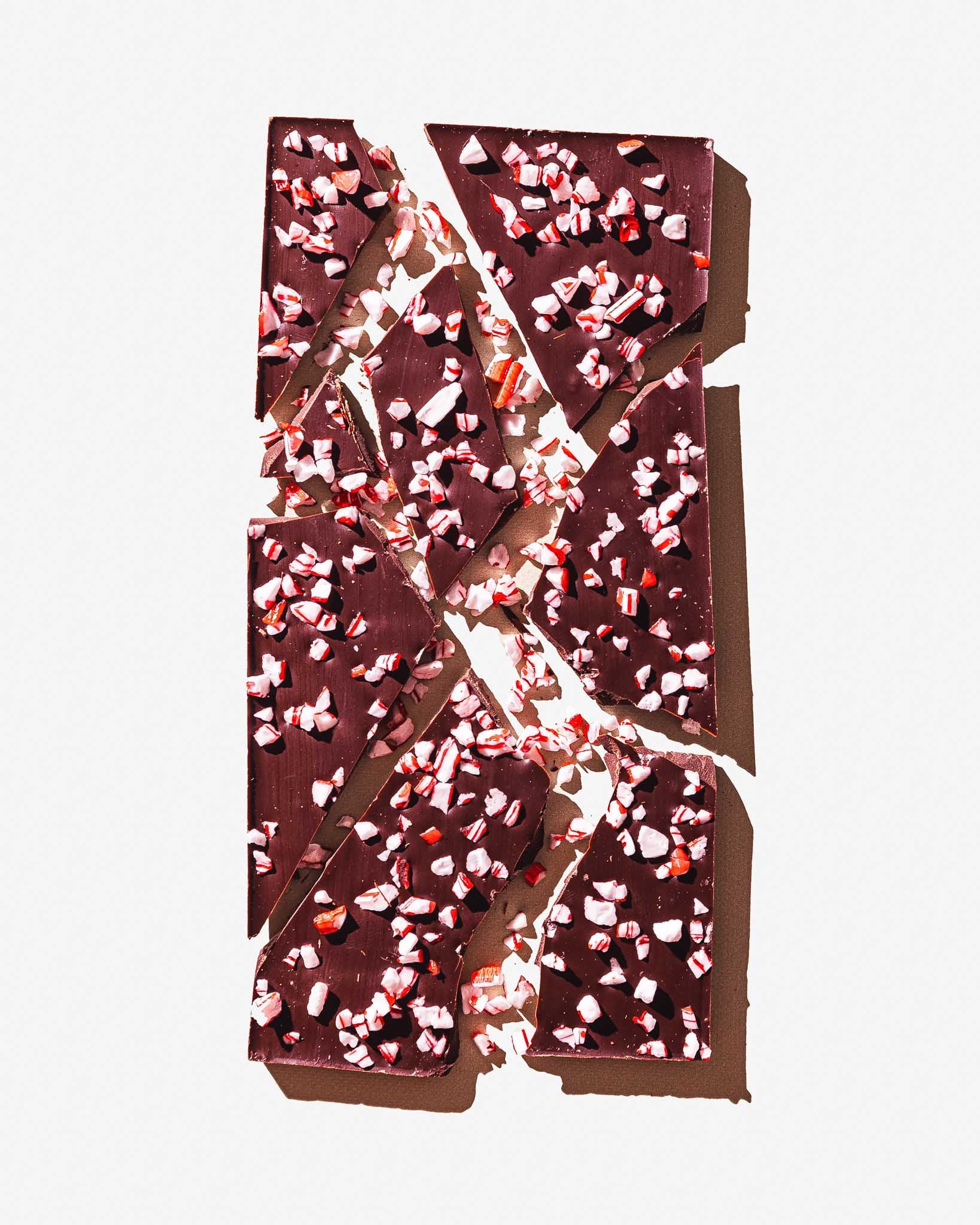 Gourmet Peppermint Bark Luxury Dark Chocolate Bar Gift Box Compartes