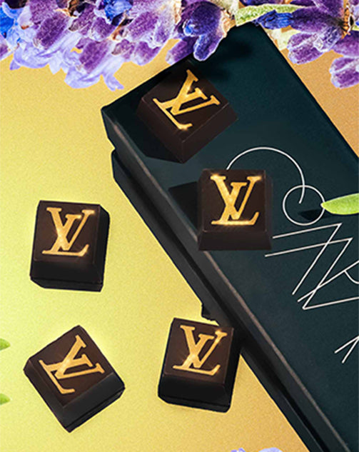 Louis Vuitton branded chocolates by Compartés