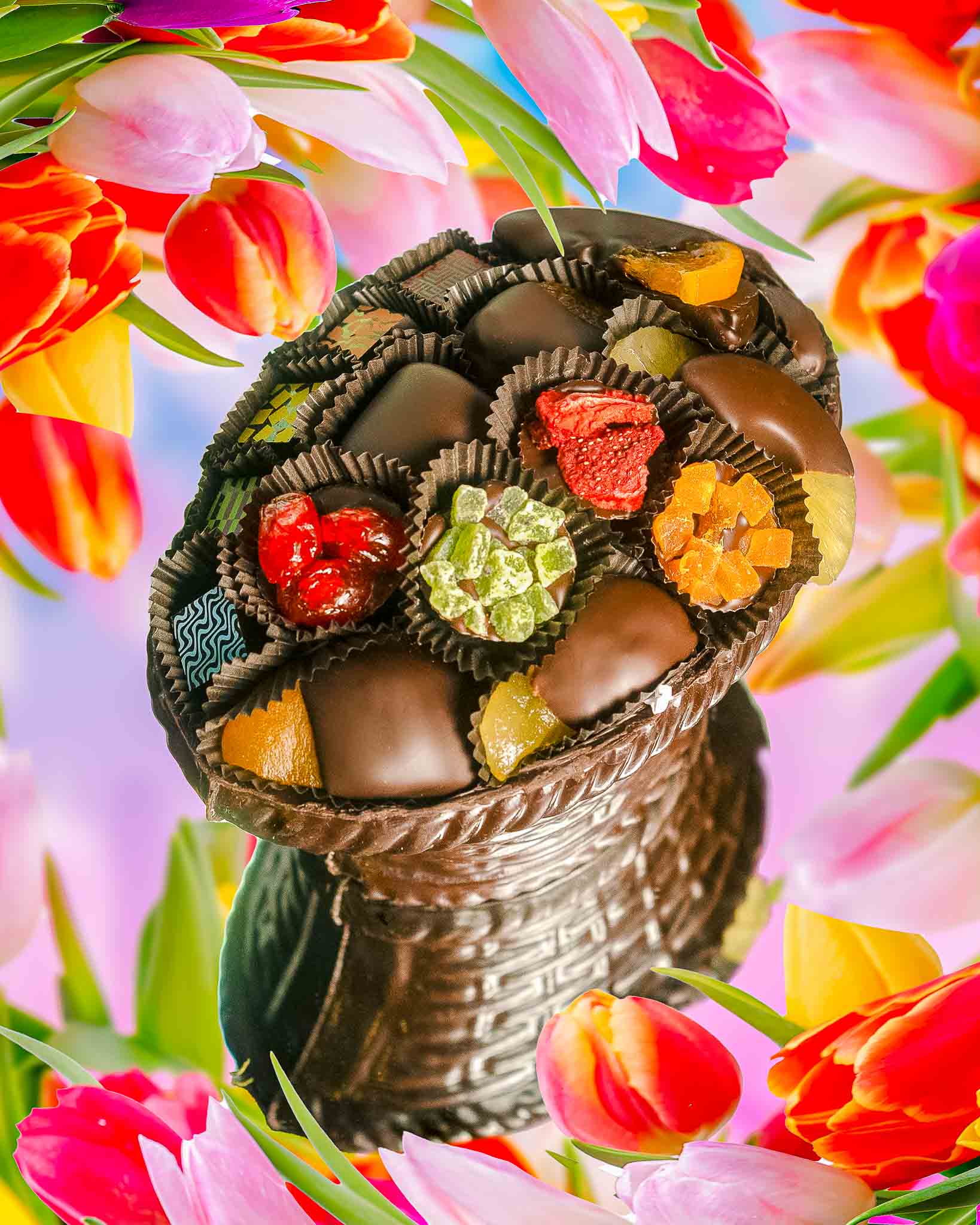 Edible Chocolate Basket - Chocolate Oval