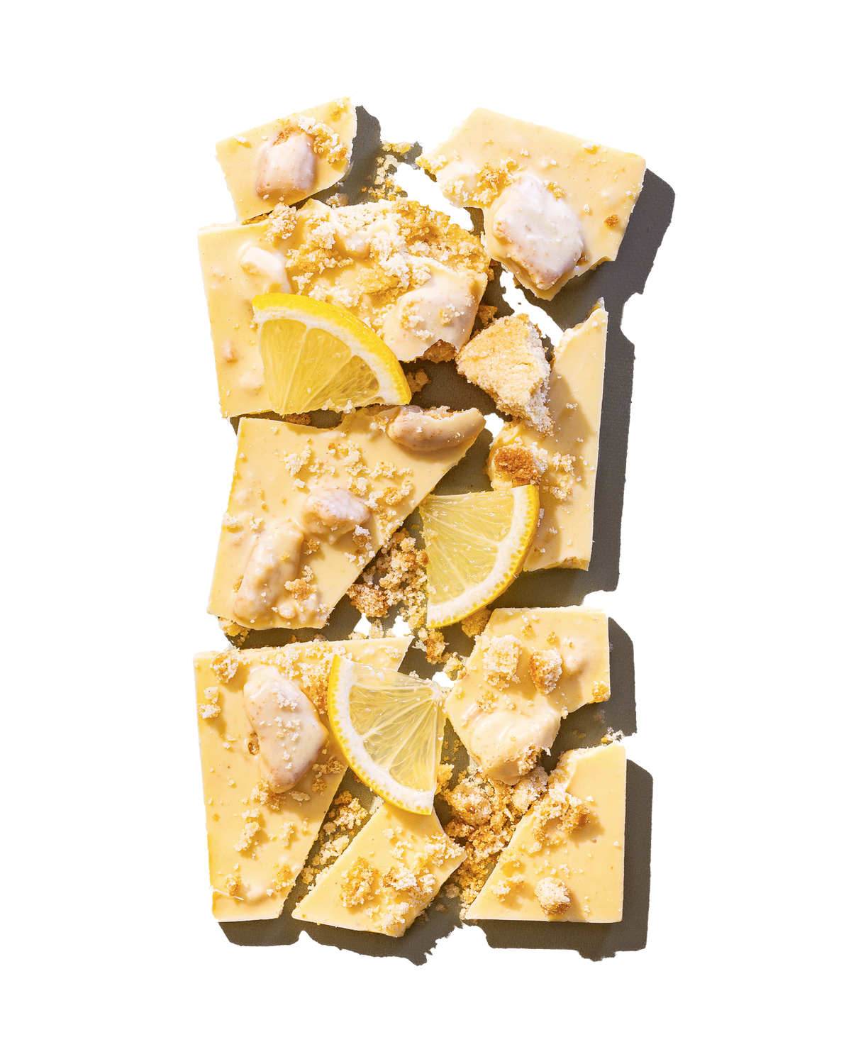 Compartes gourmet chocolate gift, white chocolate lemon bar with shortbread and lemon slices