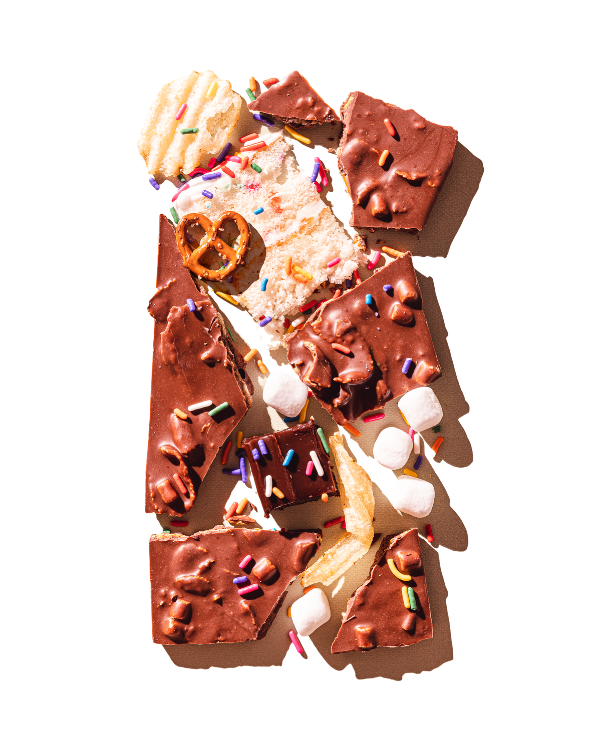 Compartes best chocolate gift, milk chocolate everything bar with pretzel, marshmallow and sprinkles, cake