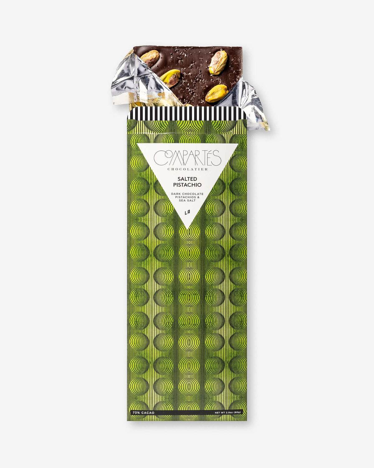 Luxury Dark Chocolate Gift - Salted Pistachio Gourmet Dark Chocolate Bar