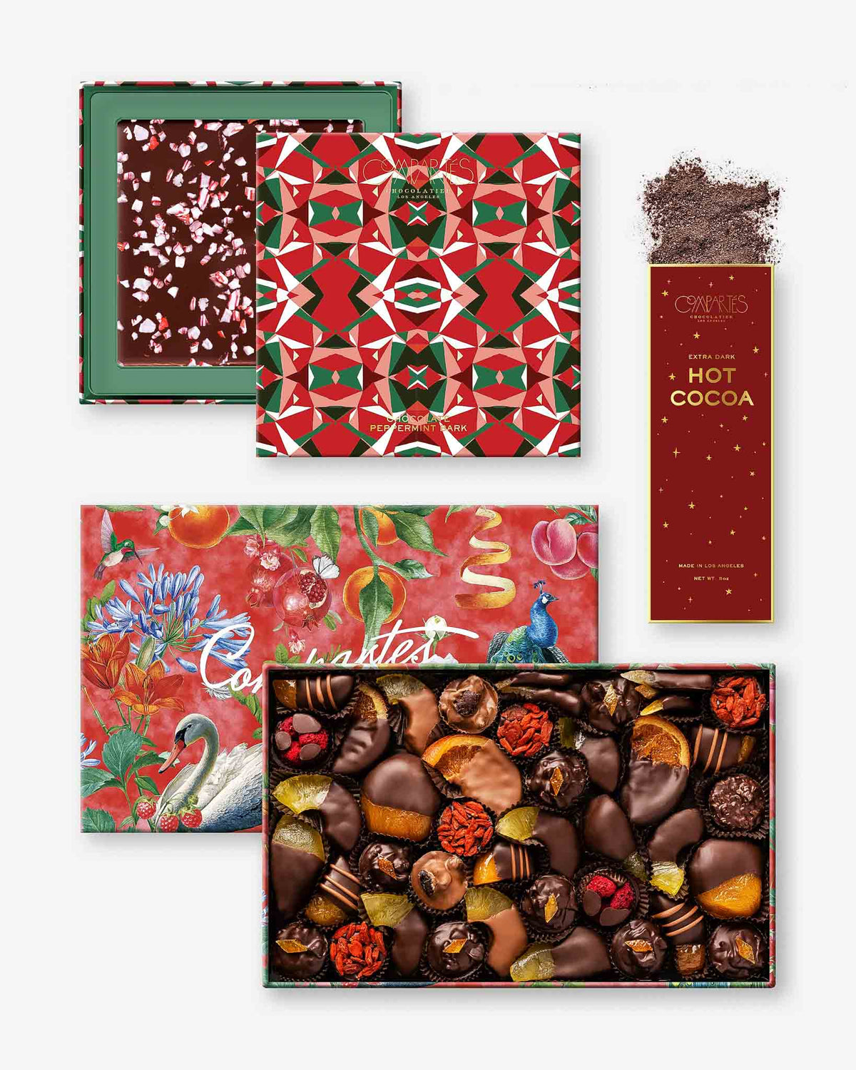 Red Holiday Chocolate Gift Box Bundle