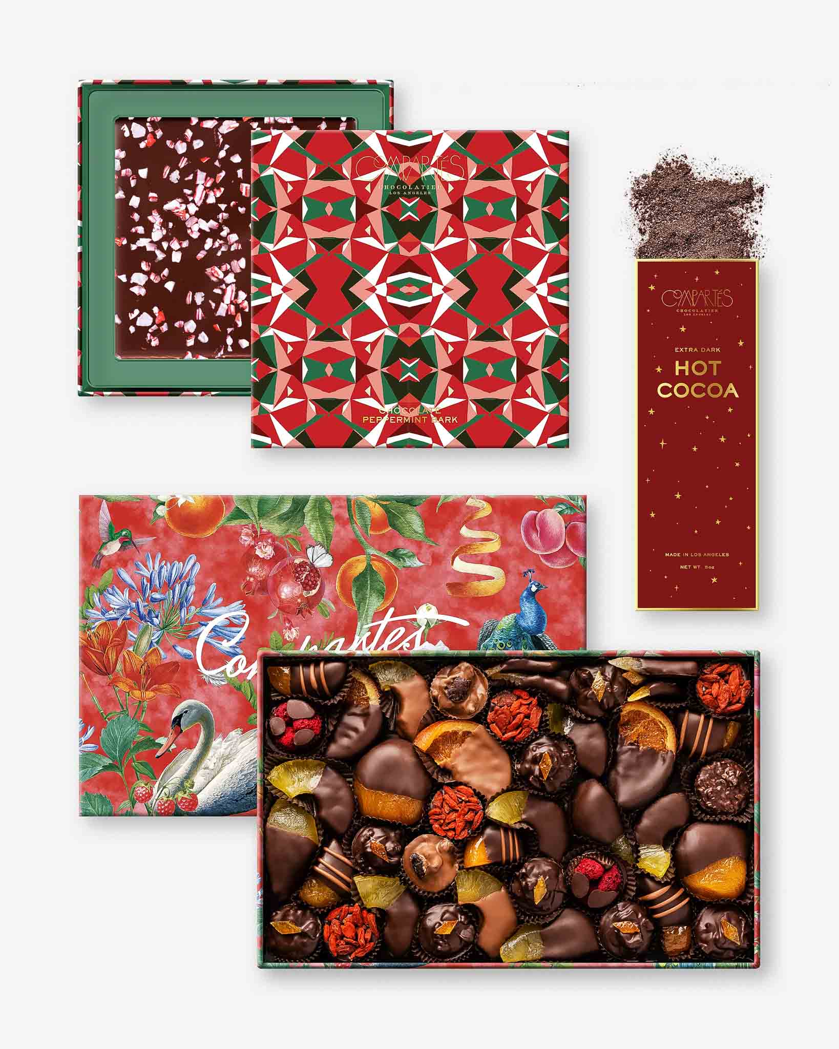 Red Holiday Chocolate Gift Box Bundle
