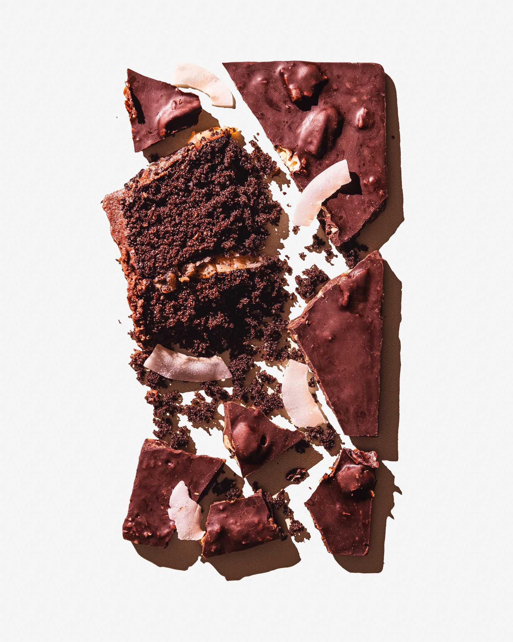 Black Choco Cake with Chocolate bar topping
