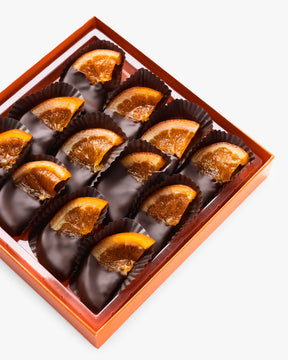 Chocolate Covered Oranges Gift Box - Orange and Gold