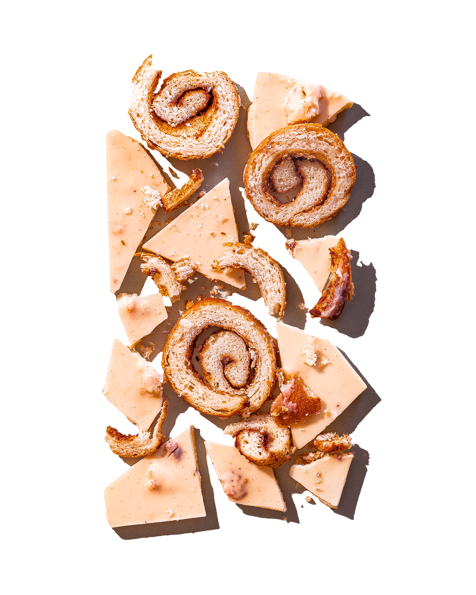 Compartes gourmet cinnamon roll chocolate bar, pink white chocolate with cinnamon rolls, chocolate gift
