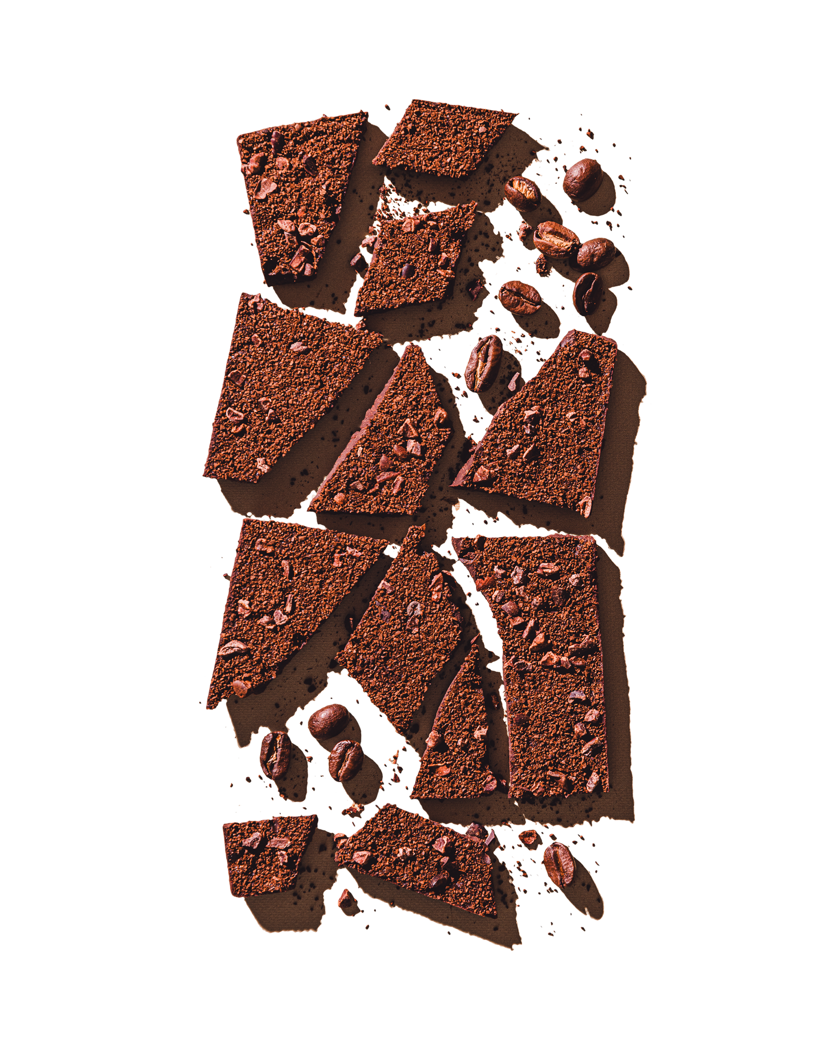 Compartes luxury chocolate gift, dark chocolate coffee crunch bar with roasted coffee beans