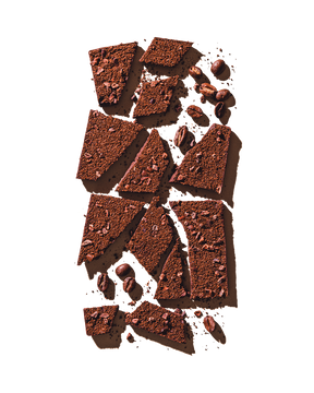 Compartes luxury chocolate gift, dark chocolate coffee crunch bar with roasted coffee beans