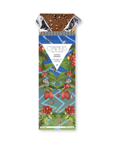 Compartes luxury coffee crunch chocolate gift bar, coffee and cacao wrapper, dark chocolate with nibs