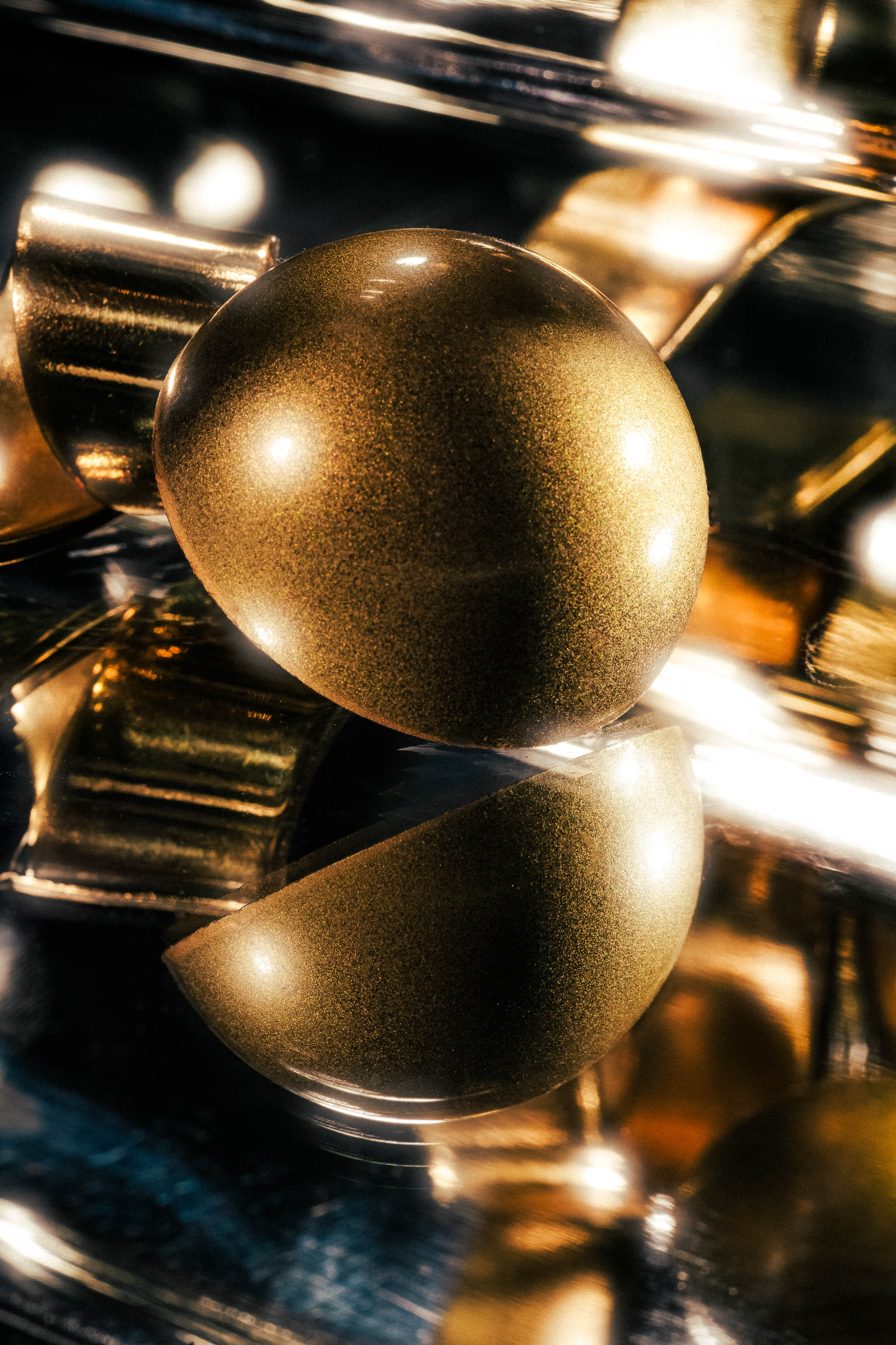 Gourmet Chocolate Golden Holiday Ornaments