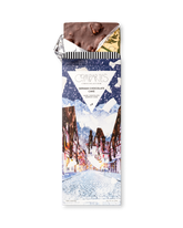 Compartes gourmet german chocolate cake gift bar, snowy village wrapper, dark chocolate with pecans, coconut