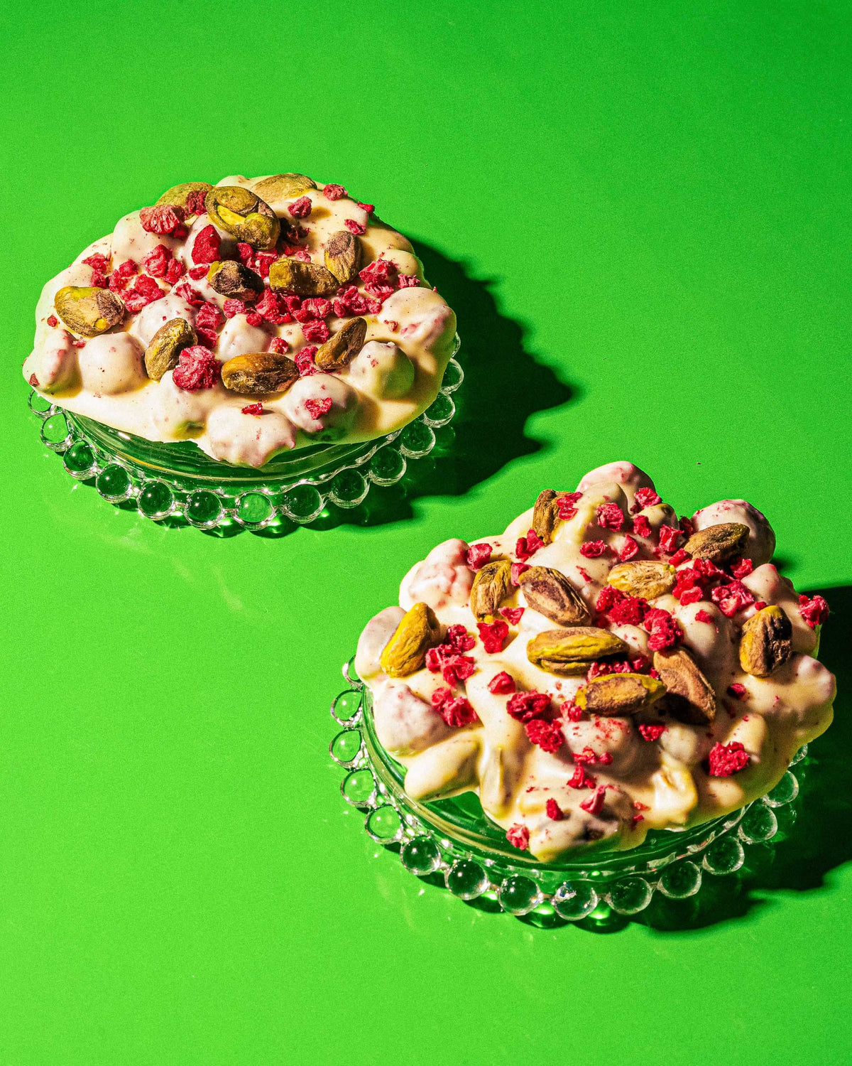 Raspberry Pistachio White Chocolate Bark