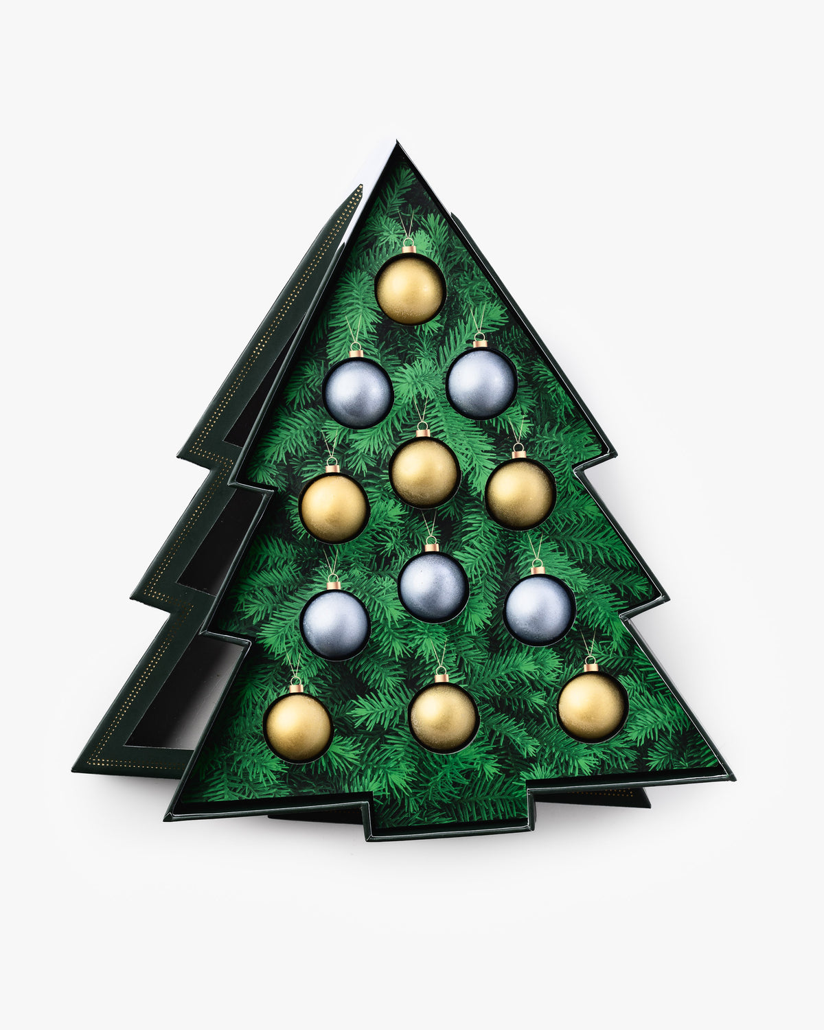 Chocolate Christmas Tree Gift Box with Edible Ornaments