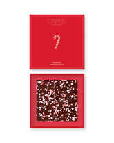Compartes gourmet peppermint bark breakable chocolate gift box, Christmas candy cane pieces, red box