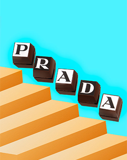 Prada branded chocolates by Compartés