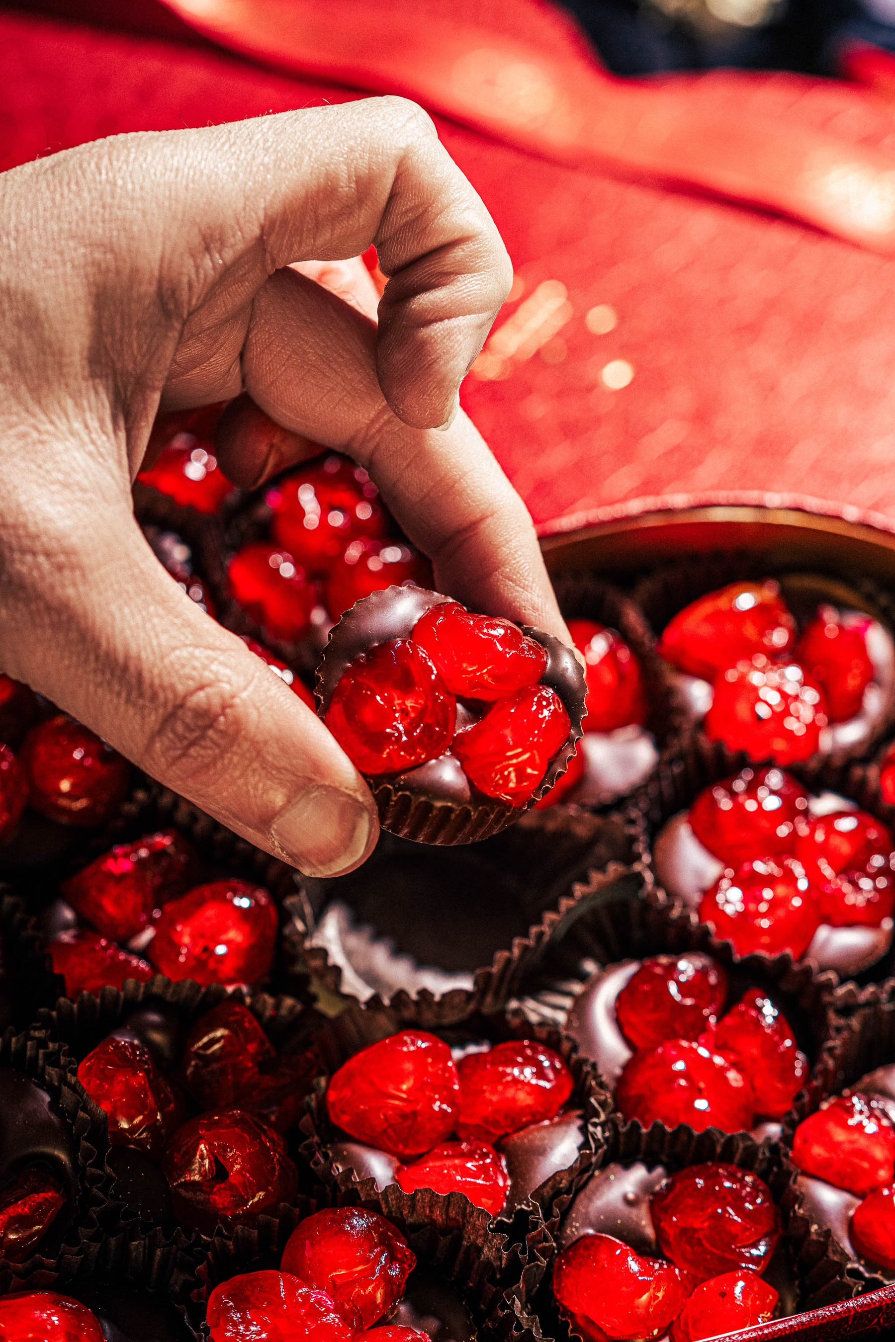 Valentine's Day Chocolate Cherries Gift Box