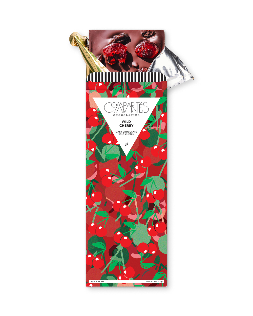 Wild Cherry Gourmet Chocolate Bar | Dark Chocolate Cherries