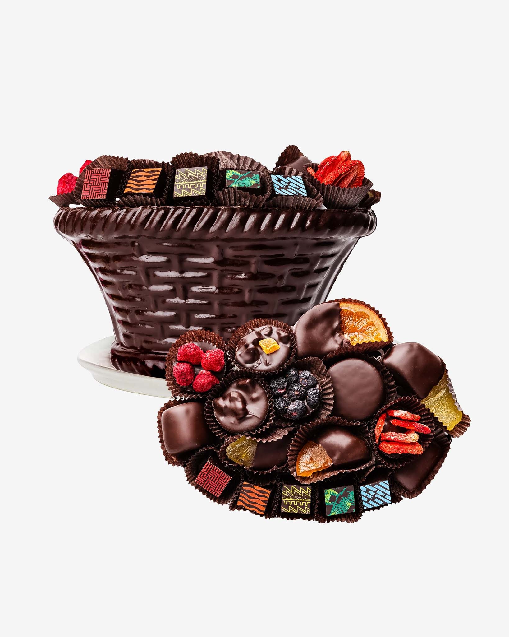 Compartes Luxury Chocolate Gifts - Dark Chocolate Gift Basket - Made out of Chocolate