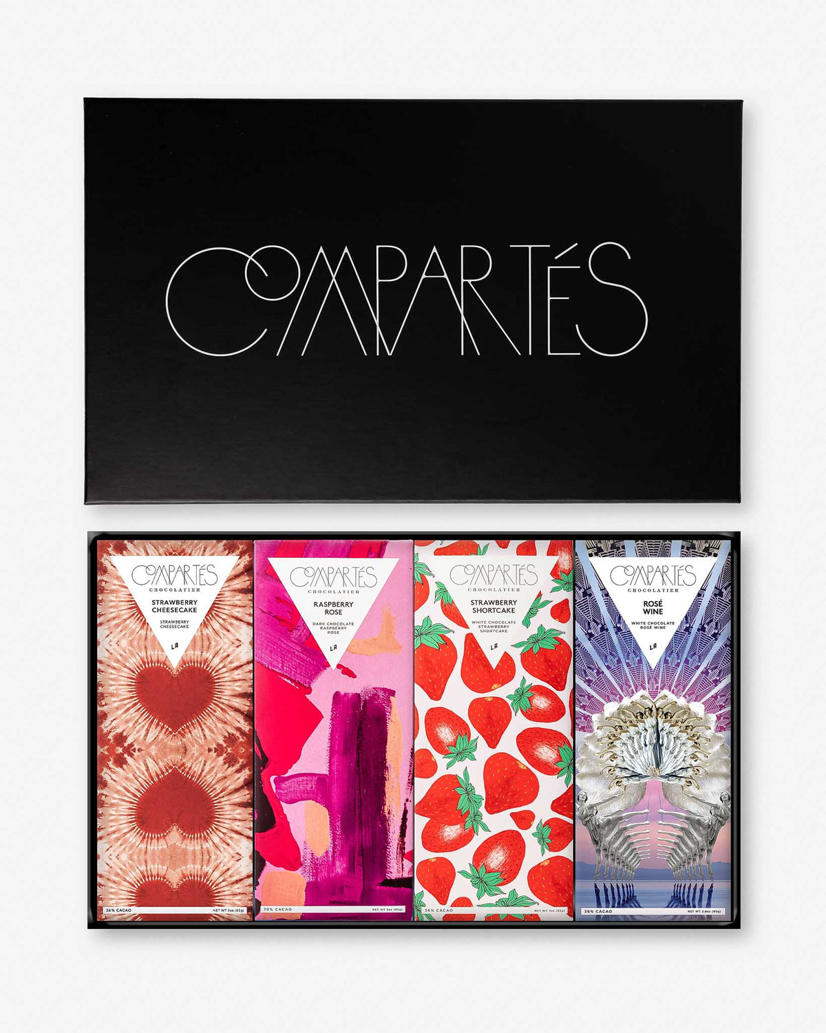Fine Chocolates and Confections by Compartes - Premium Chocolate Bar Gift Box -4 Luxury Chocolate Bars