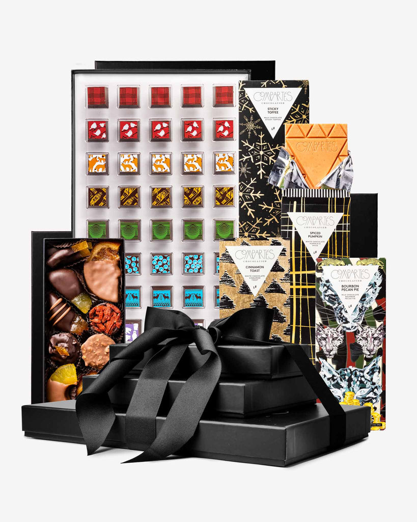 Gourmet Chocolate Gift Basket - Holiday Chocolates Tower - Chocolate Corporate Gifting