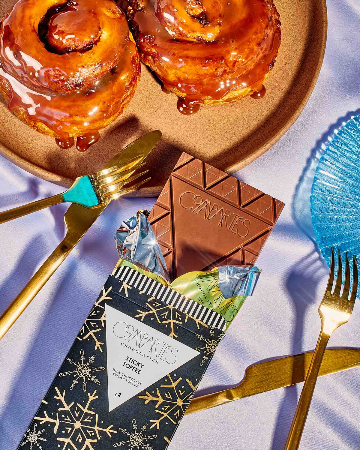 Gourmet Chocolate Gift - Holiday Chocolates - Premium Milk Chocolate Bar Sticky Toffee