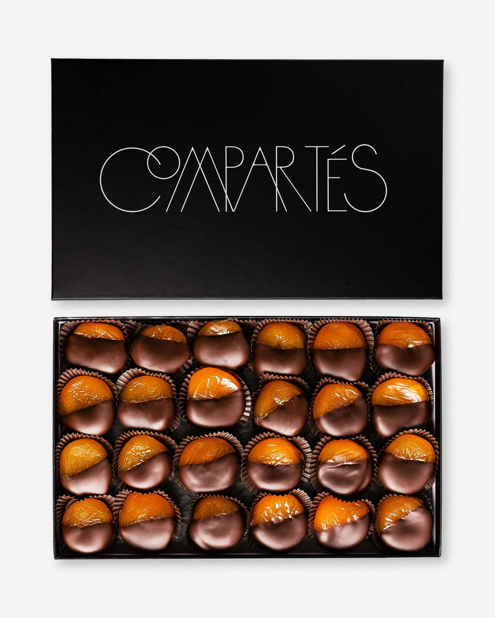 Deluxe Dark Chocolate Covered Apricots Compartes