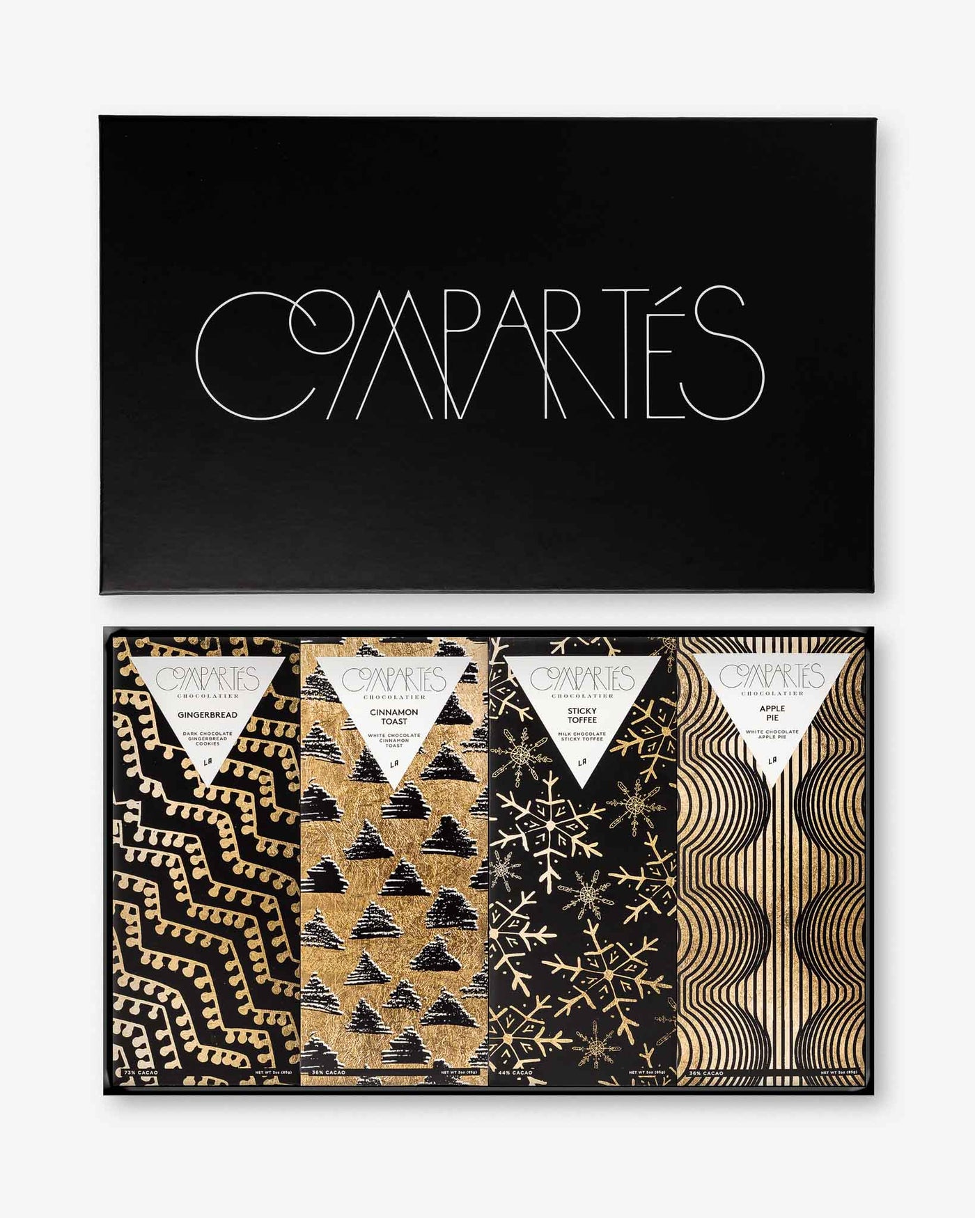 4 Bar Holiday Chocolate Bars Gift Set Compartes(00)